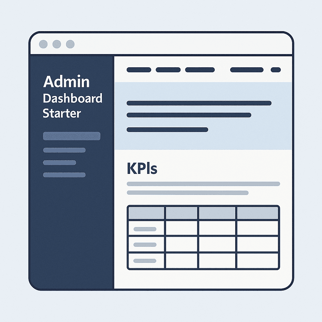 Admin dashboard starter illustration